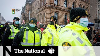 Some protesters arrested as police secure downtown Ottawa