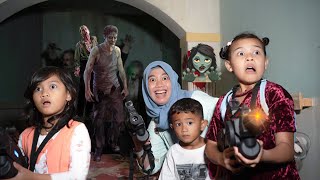 MASUK RUMAH HANTU 🧟 Main Tembak tembakan Melawan Zombie | Ali vlog