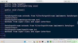 DataInputStream, DataOutputStream classes