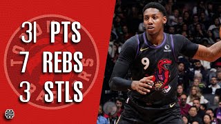 RJ Barrett 31 pts 7 rebs 3 stls vs Wolves 24/25 season