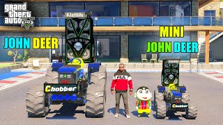 Franklin John Deer Tractor VS Shinchan John Deer Tractor in GTA 5 || JNK GAMER