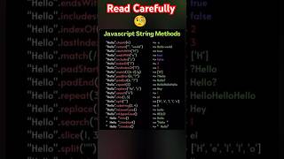 Important Javascript String Methods #javascript #stringmethods #webdevelopment