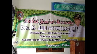 Live // Jum'at Keliling // Bupati Karanganyar Drs. H. Juliyatmono, MM // 23 Nov 2018