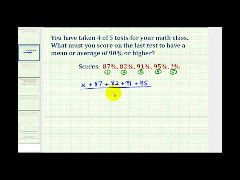 How do you find the average of 5 test scores?