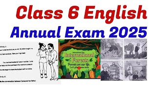 class 6 english annual exam question paper 2025 with answer #class6_english_annual_exam_2025 #annual