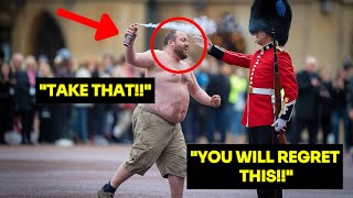 Brazen Audacious Tourist Threw A Firework At A Royal Guard, But What Happened Next Shocked Him!