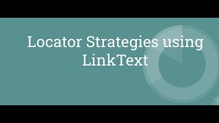 Selenium WebDriver | JAVA | Locator Strategies | LinkText | Tutorial # 7
