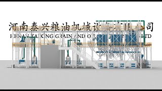 80 ton per day Pneumatic compound roller mill wheat flour milling line