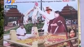 Posters of OPanneerselvam and Jayalalithaa's niece Deepa Jayakumar seen in Chennai.