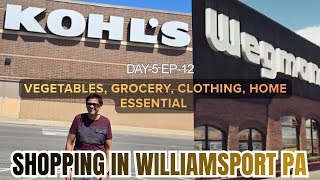 Wegmans tour & Kohls shopping in Williamsport PA Indian in USA