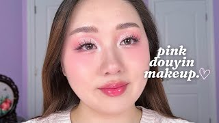 DOUYIN VALENTINE'S DAY LOOK 🌸✨ ethereal pink makeup | Stacy Chen