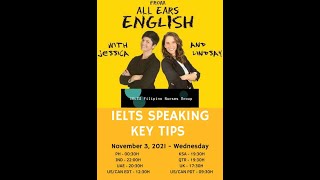 IELTS SPEAKING KEY TIPS BY JESSICA BECK FROM ALL EARS ENGLISH