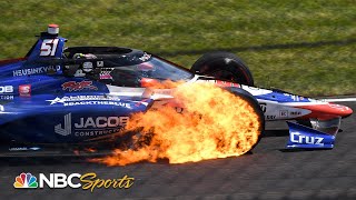 104th Indianapolis 500: James Davison's car engulfed in flames during Indy 500 | Motorsports on NBC