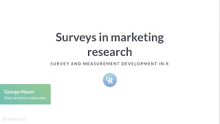 R Tutorial: Surveys in marketing research