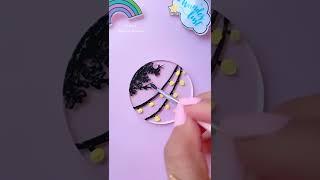 Easy Glass painting tutorial || Acrylic Glass Keychain Painting  #shorts #CreativeArt #Satisfying