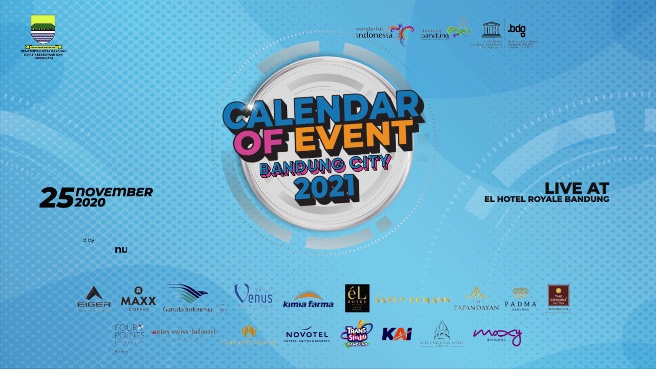 LAUNCHING CALENDAR OF EVENT BANDUNG CITY 2021 - YouTube