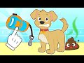 BABY PETS 💩 🦮 Max the Dog Learn how to Poo outside the house