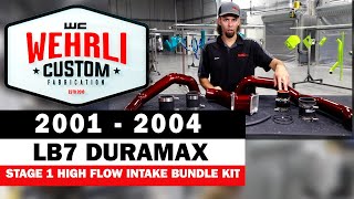 WCFab 2001 - 2004 LB7 Duramax Stage 1 High Flow Intake Bundle Kit