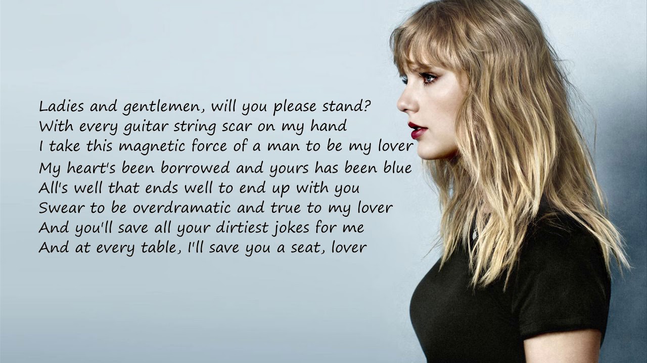 Taylor Swift - Lover ( Lyrics Video) - YouTube