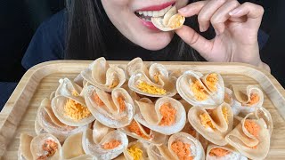 ASMR EATING | ASMR THAI CRISPY PANCAKE | ASMR ขนมเบื้อง | MUKBANG