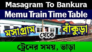 Masagram To Bankura Train Time Table