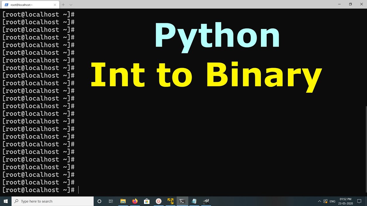 Python Int To Binary String ? - YouTube