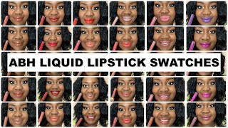 30 LIP SWATCHES!!! 😱 ABH Liquid Lipsticks | Dark Skin