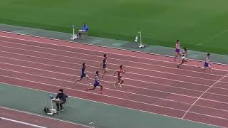 20210307山口県陸上競技記録会（U16）男子100m1回目第1組