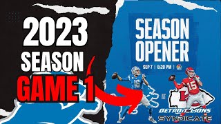 Detroit Lions are GAME 1 of the 2023 NFL SEASON, open at SUPER BOWL CHAMPS!