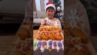 ◉はるが食べるとこ見てて？【クリスマスversion】サイゼリヤの辛味チキン大優勝！大きなピザも一口！#xmas #ご飯