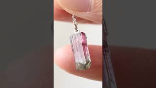 3097 トルマリン 鉱物原石 プラチナネックレス Tourmaline Necklace SAKURA Collection