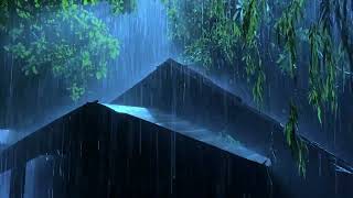 Beat Stress Within 3 Minutes to Sleep Soundly with Heavy Rain & Thunderstorm on a Tin Roof at Night