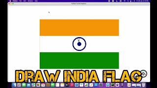 Draw India Flag 🇮🇳 using Python 🐍 | Turtle | Python Turtle Graphics | PyCharm | MacBook Pro | M1