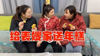 农村婆媳为过冬做准备，河南习俗炸年糕有讲究，豆妈：给楠楠送点【农人小豆豆】