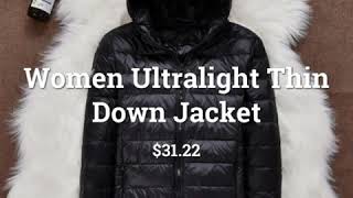 Women Ultralight Thin Down Jacket 12/19/2019 22:24