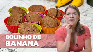 BOLINHO DE BANANA PERFEITO DE LANCHE PARA SEUS FILHOS! uma receita saudável e super prática