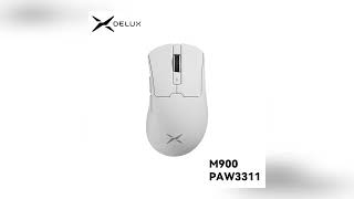 Delux M900 Wireless Gaming Mouse Ergonomic PAW3311 63g Magnetic RGB Charging Do