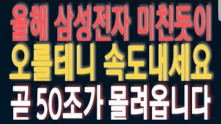 2021년 삼성전자 미친듯이 오를테니 속도내세요(곧 50조가 몰려옵니다)