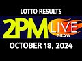 Lotto Result Today 2:00 pm draw October 18, 2024 Friday PCSO LIVE