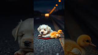 A Puppy and Duckling’s Beautiful Bond… With a Tragic End! #Shorts#ViralShorts#MustWatch#AnimalShorts