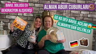 ANNEMİN ALMANYA’DAN GETİRDİKLERİ🇩🇪60 KG BAVUL AÇILIMI😱ALMAN ABUR CUBURLARI, EV DEKOR ALIŞVERİŞİ