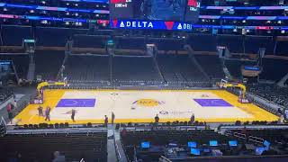 Watch an incredible timelapse of LA Clippers ➡ Los Angeles Lakers court in 30 seconds! | NBA on ESPN
