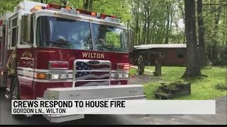 Crews respond to Wilton house fire