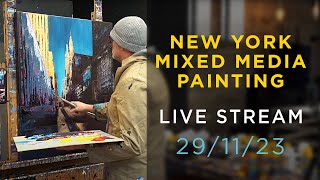 Paul Kenton: New York Mixed Media Painting Live Stream, 29th November 2023 1 of 2