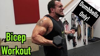 Intense 5 Minute Dumbbell Bicep Workout #2