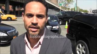 Daniel Sunjata - Signing Autographs at the USA Upfront in NYC