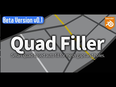 Blender Addon Quad Filler Beta Tutorial Jambo Channel