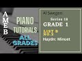 Ameb Series 18, Grade 1, List B No.2, piano tutorial, Minuet by Haydn. Slow and Fast