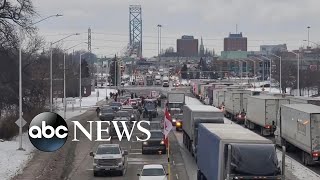 Major bridge between Canada, US closed as 'Freedom Convoy' continues l GMA