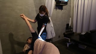 Full body stretching and head massage by a cute Japanese girl (Kita-ku, Osaka)